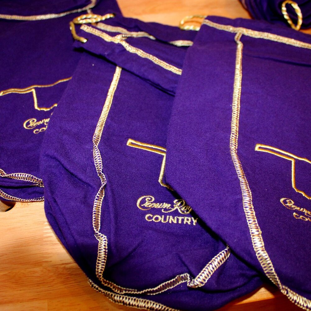 Crown Royal Bags Oklahoma country Lot of 3 large
